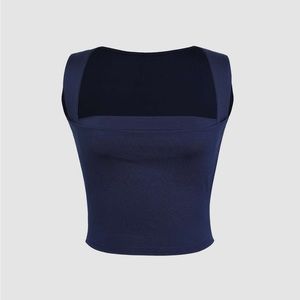 Square Neck Cropped Tank Top